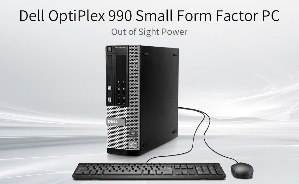 { Full set 23'' dell monitor + MOUSE & KEYBOARD } Refurbished Dell Optiplex 990 Intel Core i5 8GB RAM 500GB HDD Windows 10 Pro Desktop Tower