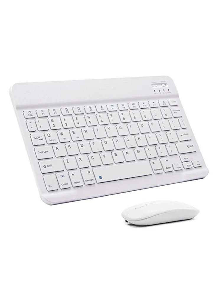 Bluetooth Keyboard and Mouse Combo,Ultra Slim Rechargeable Portable Wireless Keyboard Mouse Set Compact for Android Windows Tablet Cell Phone iPhone iPad Computer Desktop PC Laptop Rechargeable Mouse