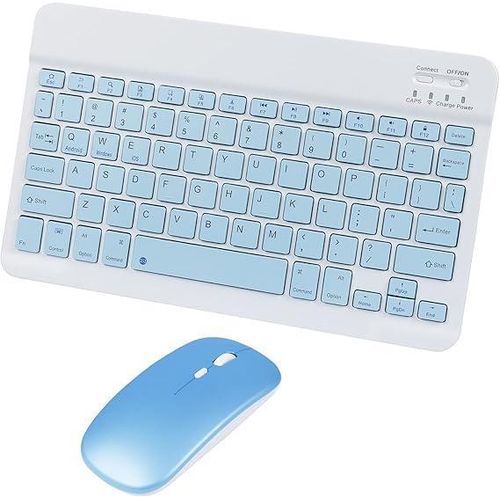 Bluetooth Keyboard and Mouse Combo,Ultra Slim Rechargeable Portable Wireless Keyboard Mouse Set Compact for Android Windows Tablet Cell Phone iPhone iPad Computer Desktop PC Laptop Rechargeable Mouse