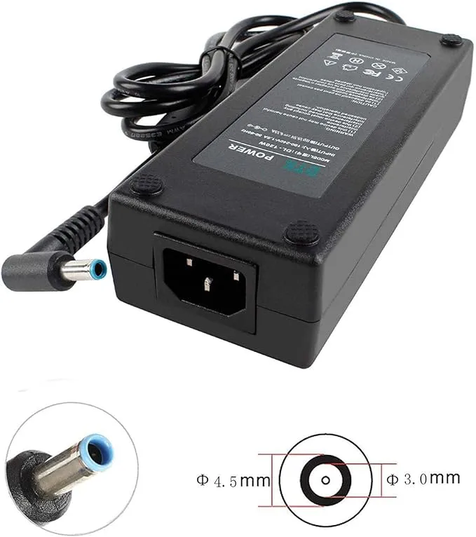 {Complete} HP BLUE PIN LAPTOP CHARGER USED IN VARIOUS HP LAPTOPS INCLUDING MODELS LIKE HP PROBOOK 11 G2, 840 G3,G5,G6,G7 etc.CARRIES WITH IT AN ADAPTER OF 65W(19.5V,3.33A)AND A DISTINCTIVE