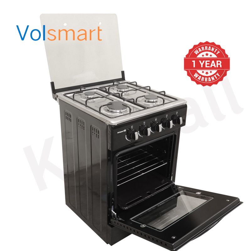 Volsmart 4 Burners VGS-680 Free Standing Gas Cooker Cooking Range with 80L Oven 4 Gas Cooker + Gas Oven