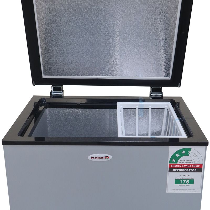 Volsmart 60L Vertical Chest Freezer VL-BD60 Single Flip Drain Freezer Energy-saving Freezer Fast Cooling Refrigerator