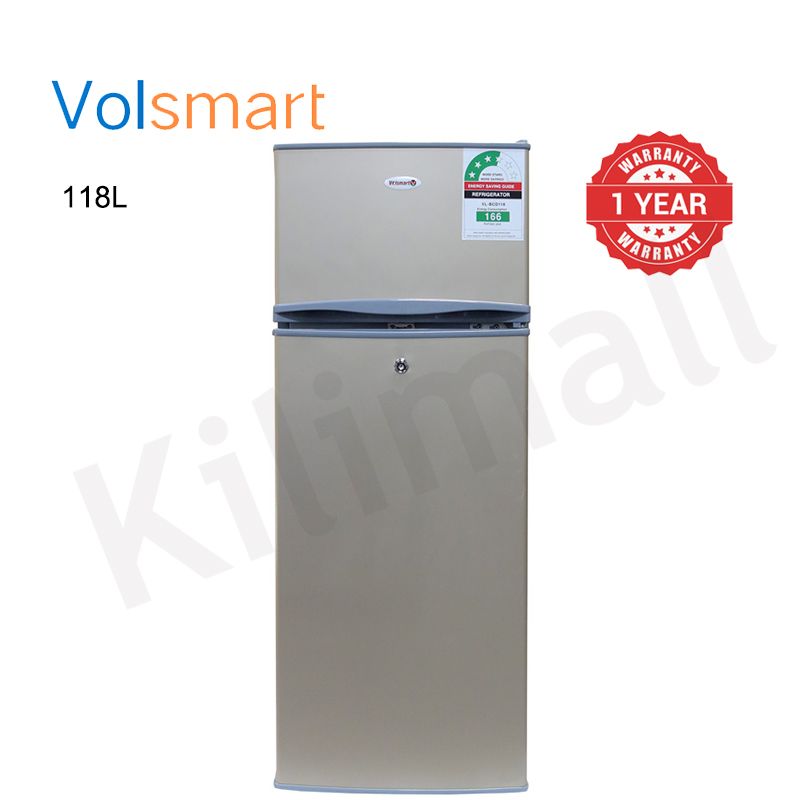 【Special Offer】Volsmart 118L Fridge Freezer VL-BCD118 Energy Saving Double Doors Refrigerator