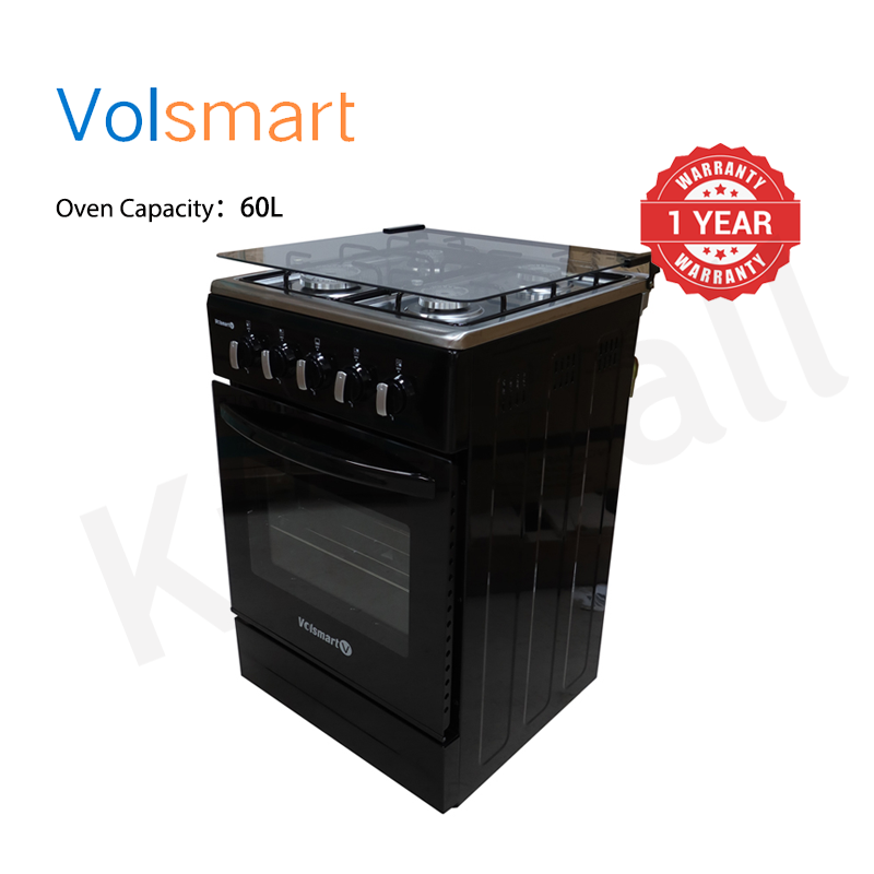 Volsmart 4 Burners VGS-580 Free Standing Gas Cooker Cooking Range with 60L Oven 4 Gas Cooker + Gas Oven