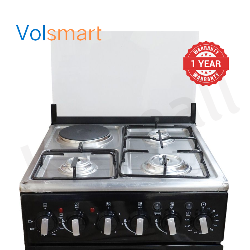 Volsmart 4 Burners VGS-681 Free Standing Gas Cooker Cooking Range with 80L Oven 3 Gas + 1 Electric