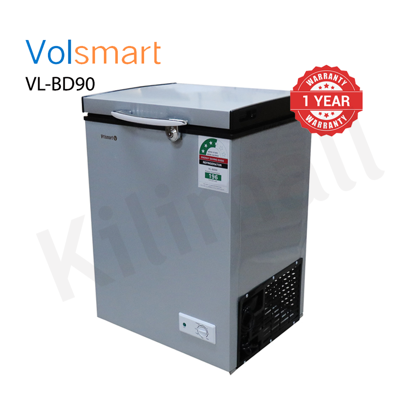 Volsmart 90L Vertical Chest Freezer VL-BD90 Single Flip Drain Freezer Energy-saving Freezer Fast Cooling Refrigerator