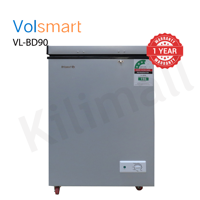 Volsmart 90L Vertical Chest Freezer VL-BD90 Single Flip Drain Freezer Energy-saving Freezer Fast Cooling Refrigerator