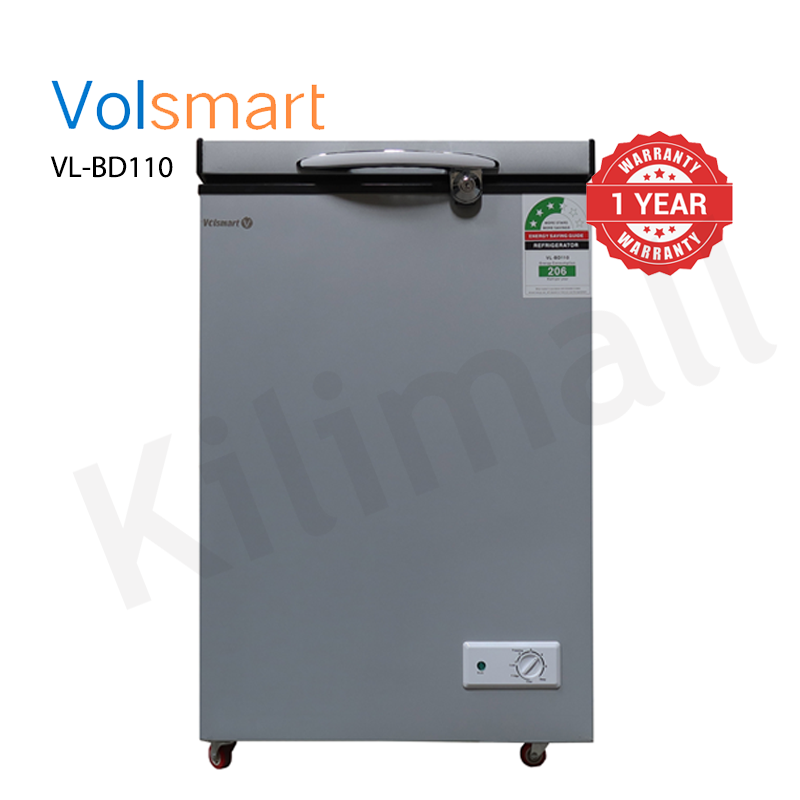 Volsmart 110L Vertical Chest Freezer VL-BD110 Single Flip Drain Freezer Energy-saving Freezer Fast Cooling Refrigerator