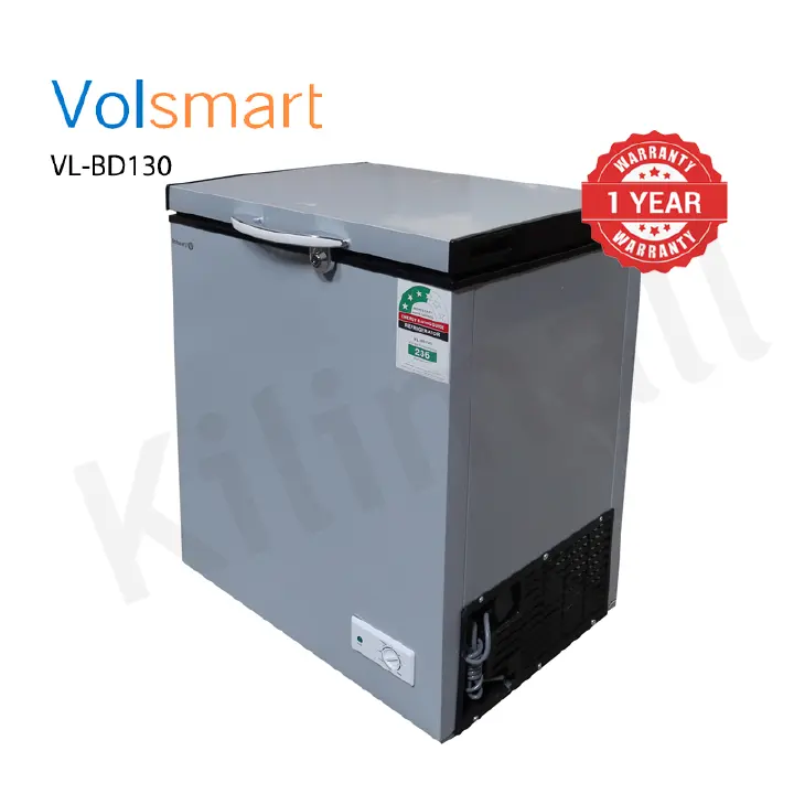 Volsmart 130L Vertical Chest Freezer VL-BD130 Single Flip Drain Freezer Energy-saving Freezer Fast Cooling Refrigerator