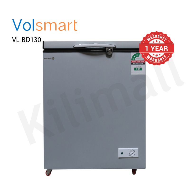 Volsmart 130L Vertical Chest Freezer VL-BD130 Single Flip Drain Freezer Energy-saving Freezer Fast Cooling Refrigerator