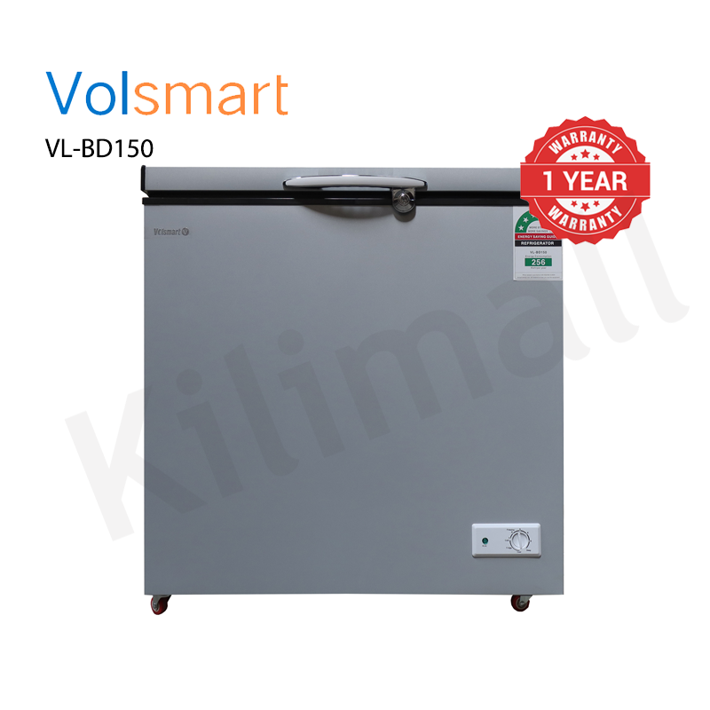 Volsmart 150L Vertical Chest Freezer VL-BD150 Single Flip Drain Freezer Energy-saving Freezer Fast Cooling Refrigerator
