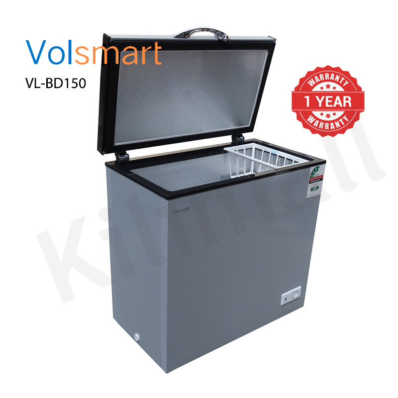 Volsmart 150L Vertical Chest Freezer VL-BD150 Single Flip Drain Freezer Energy-saving Freezer Fast Cooling Refrigerator