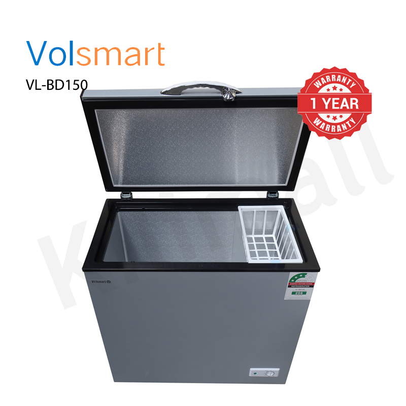 Volsmart 150L Vertical Chest Freezer VL-BD150 Single Flip Drain Freezer Energy-saving Freezer Fast Cooling Refrigerator