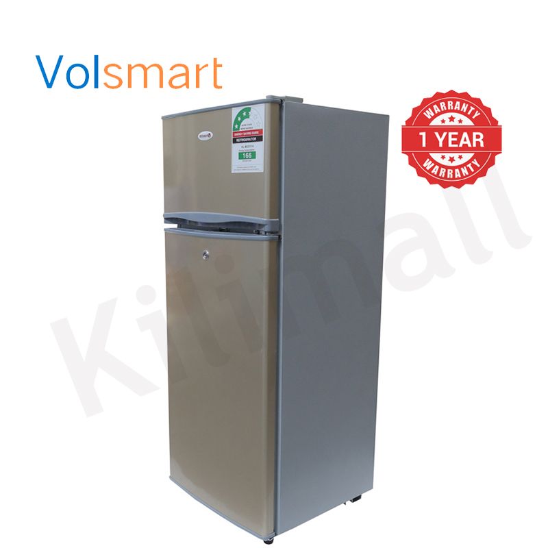 Volsmart 118L Fridge Freezer VL-BCD118 Energy Saving Double Doors Refrigerator