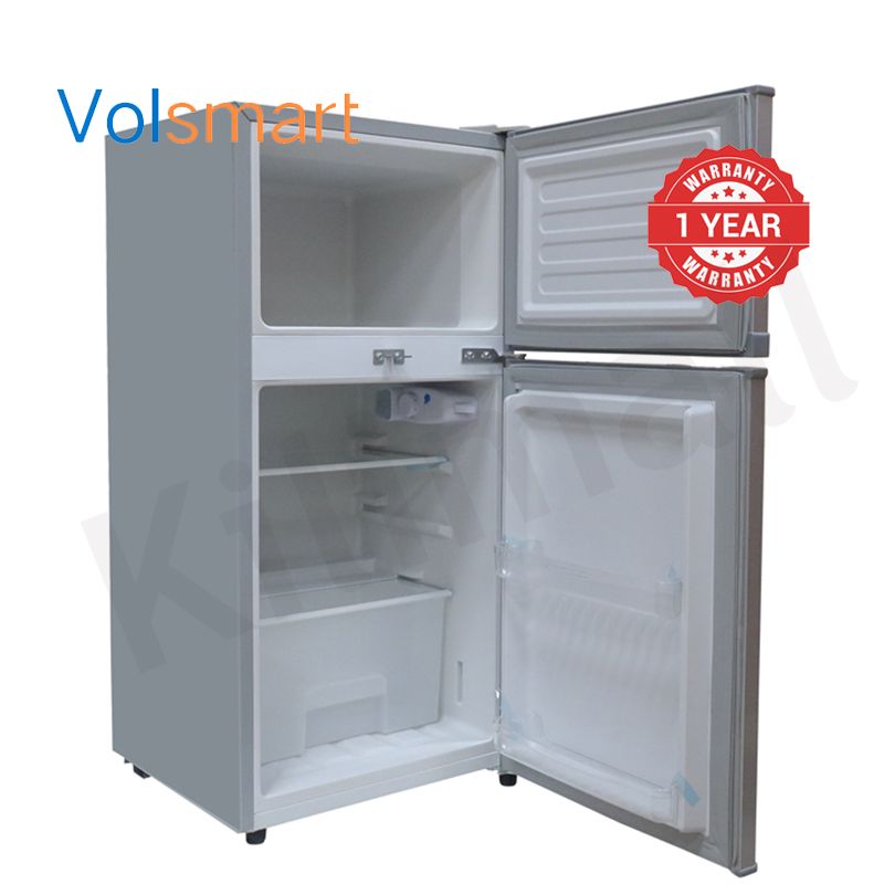 Volsmart 108L Double Doors VL-BCD108 Fridge Freezer Energy Saving Refrigerator with Lock and Keys
