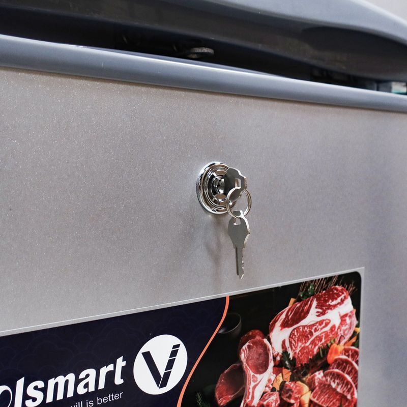 Volsmart 108L Double Doors VL-BCD108 Fridge Freezer Energy Saving Refrigerator with Lock and Keys