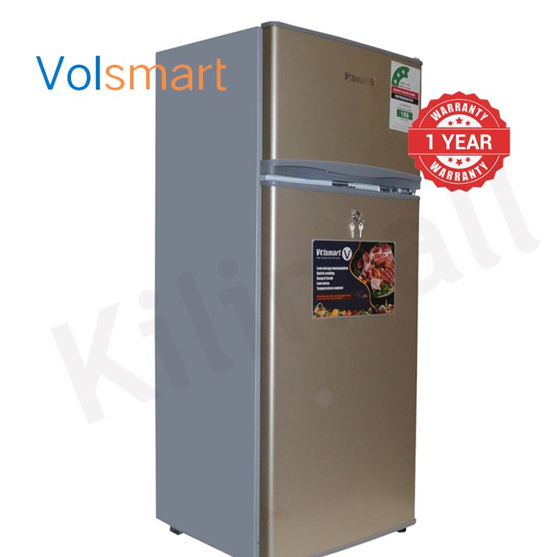 Volsmart 118L Fridge Freezer VL-BCD118 Energy Saving Double Doors Refrigerator