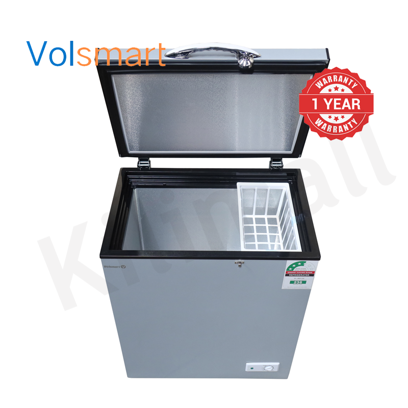 Volsmart 130L Vertical Chest Freezer VL-BD130 Single Flip Drain Freezer Energy-saving Freezer Fast Cooling Refrigerator