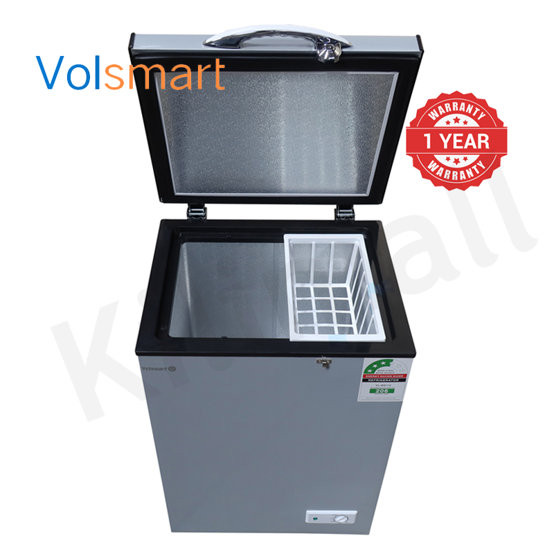 Volsmart 110L Vertical Chest Freezer VL-BD110 Single Flip Drain Freezer Energy-saving Freezer Fast Cooling Refrigerator