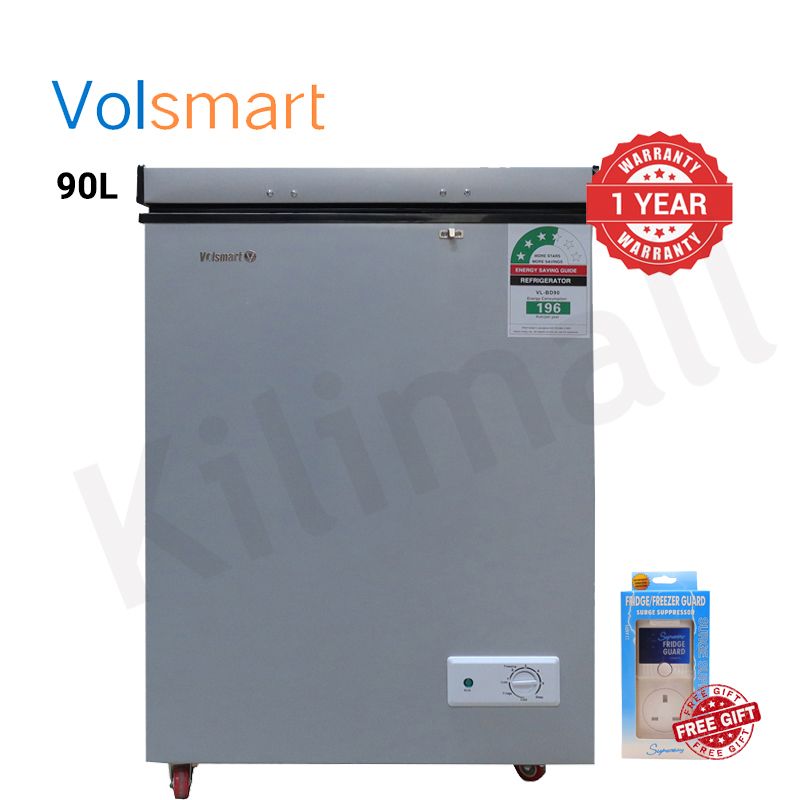 Volsmart 90L Vertical Chest Freezer VL-BD90 Single Flip Drain Freezer Energy-saving Freezer Fast Cooling Refrigerator