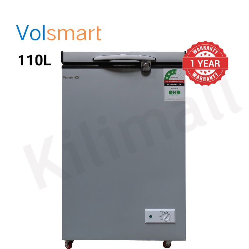 Volsmart 110L Vertical Chest Freezer VL-BD110 Single Flip Drain Freezer Energy-saving Freezer Fast Cooling Refrigerator