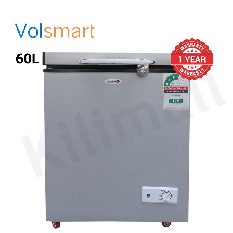 Volsmart 60L Vertical Chest Freezer VL-BD60 Single Flip Drain Freezer Energy-saving Freezer Fast Cooling Refrigerator