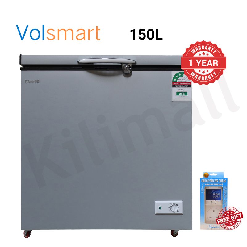 Volsmart 150L Vertical Chest Freezer VL-BD150 Single Flip Drain Freezer Energy-saving Freezer Fast Cooling Refrigerator