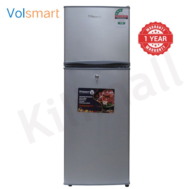 Volsmart 138L Fridge Freezer VL-BCD138 Energy Saving Double Doors Refrigerator