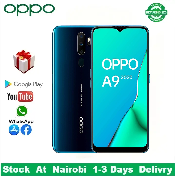 Refurbished OPPO A9 2020 A11 A11X 128GB + 8GB 6.2" Fingerprint unlock phone Dual SIM 4G phone Refurbished Phone SmartPhones Mobile Phones 128GB phone 4G Phones oppp phone smartphone