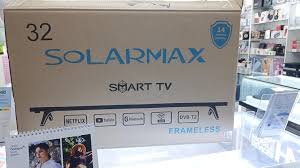 🎉 Solarmax 32 Inch Frameless Smart Android TV 📺 HD Ready | WiFi | Bluetooth | HDMI & USB Ports | Netflix & YouTube | Energy Saving | Wall Mount | FREE WALL BRACKET + TV Guard 🌟