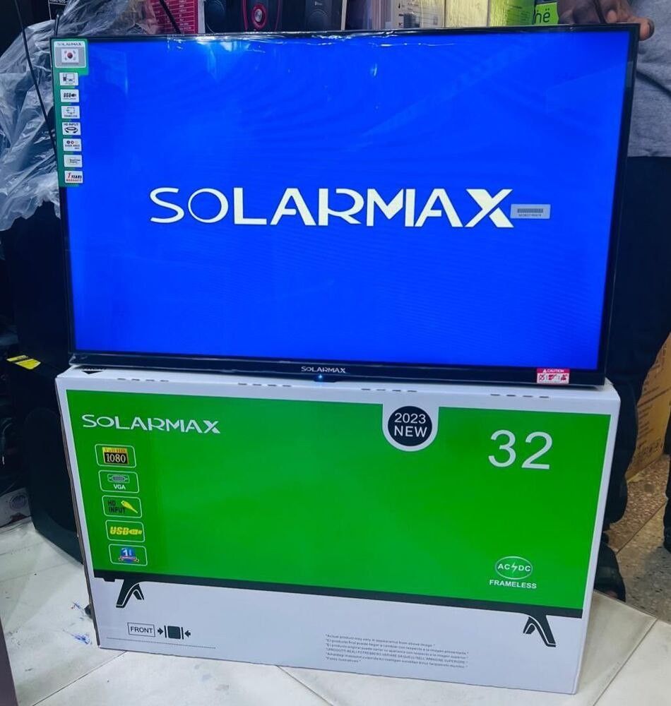 🎉 Solarmax 32 Inch Frameless Smart Android TV 📺 HD Ready | WiFi | Bluetooth | HDMI & USB Ports | Netflix & YouTube | Energy Saving | Wall Mount | FREE WALL BRACKET + TV Guard 🌟
