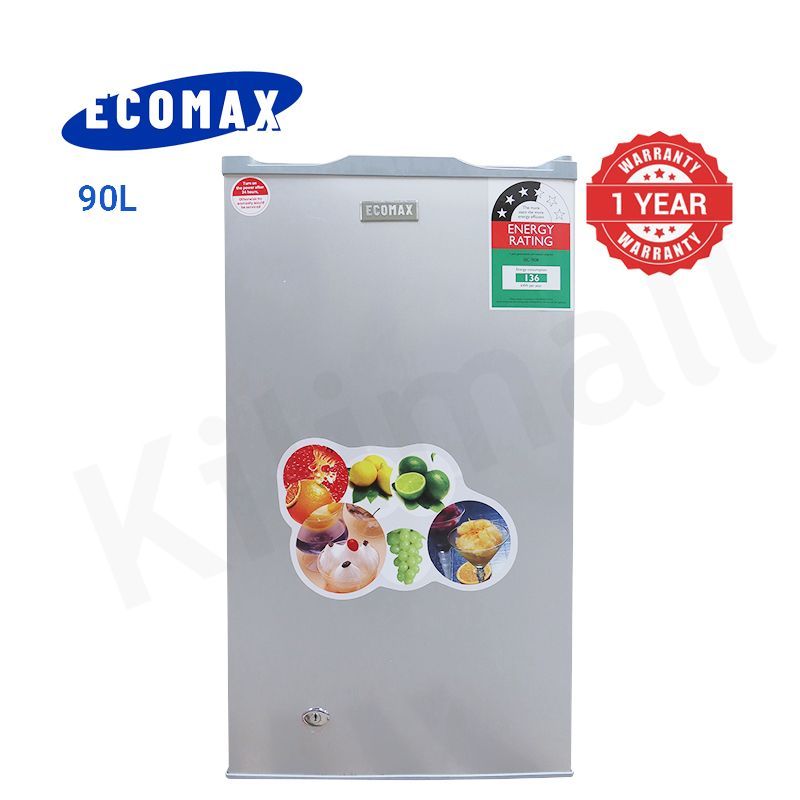 🎉 Ecomax 90L Dark Silver Single Door Refrigerator 🧊 Energy Efficient | Compact & Stylish | Adjustable Temperature | Quiet Operation | Perfect for Small Spaces | FREE fridge guard 🌟