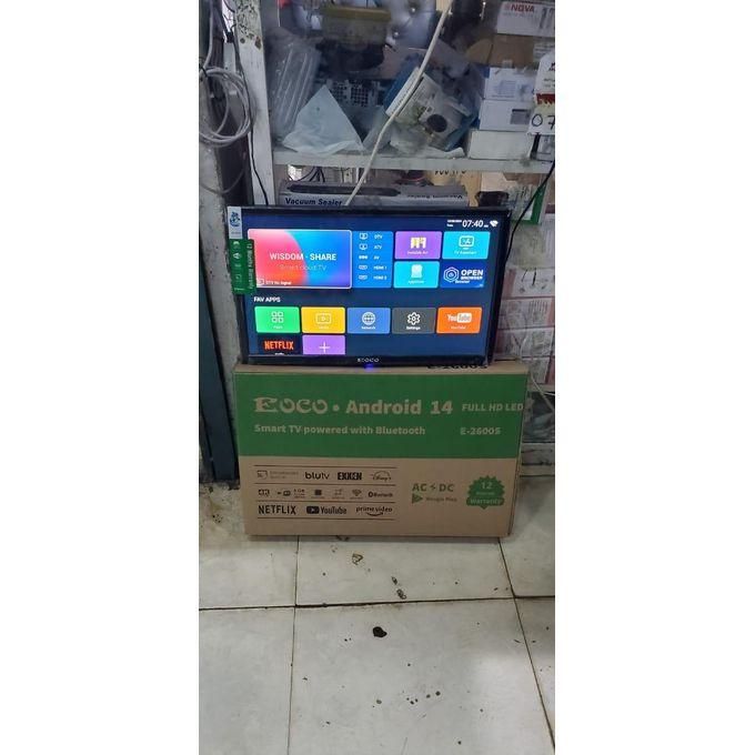 🖥️ Artel  26" Smart Android TV | 🔌 AC/DC | 📶 Wi-Fi + Bluetooth | 🆓 Built-in Decoder | 🎬 YouTube & Netflix | 🖼️ Frameless HD | 🧰 Wall Mountable + Free Tv Guard + Free extension