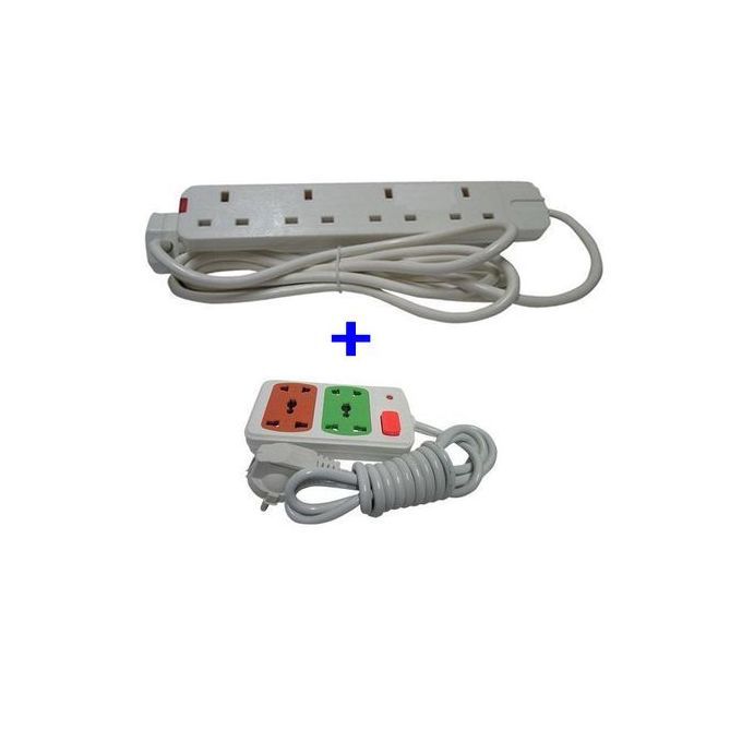 Power King Fused 4 Way Extension +Get FREE 2 Way Extention