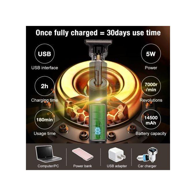 Geemy Shaving Machine / Shaving Machine-Kinyozi & T9 Dragon Rechargeable Metal Hair Clipper Gold
