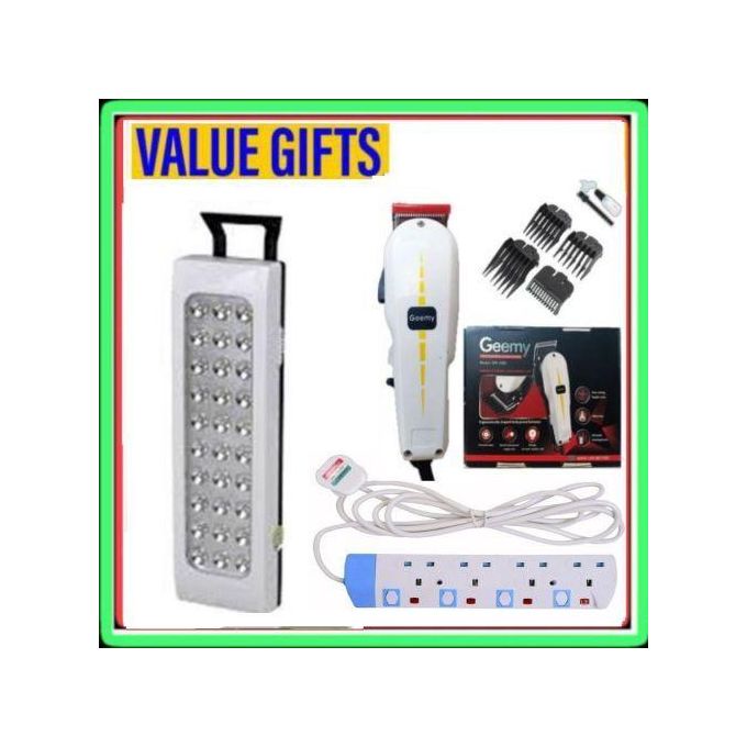 Geemy Professional Hair/Shaving Machine & 4 Way Ext + Lamp