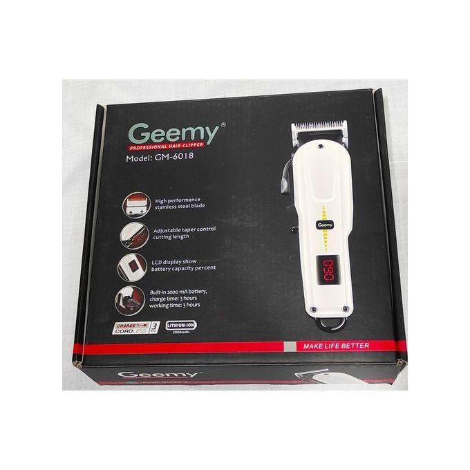 Geemy Rechargeable Cordless Shaving Machine With Indicator + Fused 4 Way Power Extension With Switch