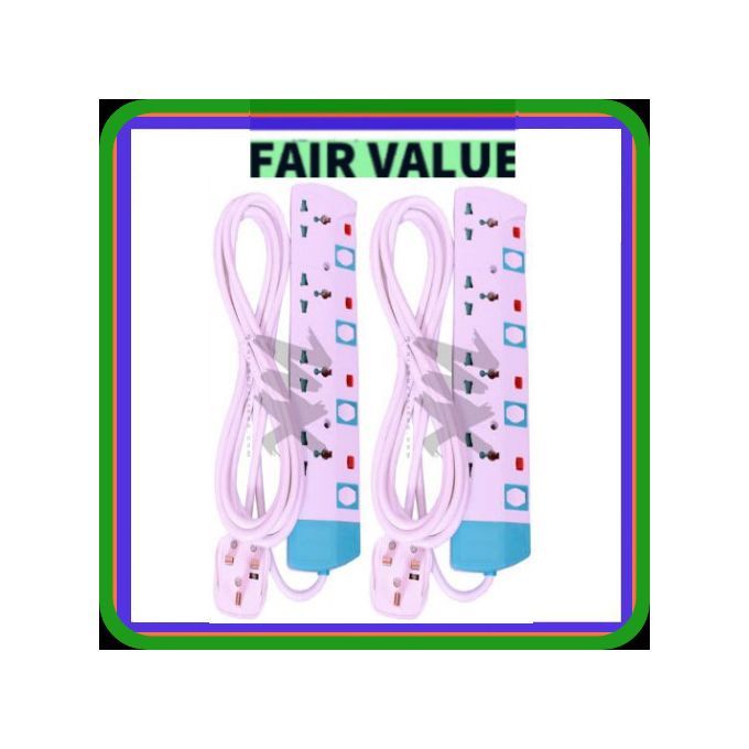 [LIMITED TIME OFFER] Power King 4 -way Power Extension Cable- White .