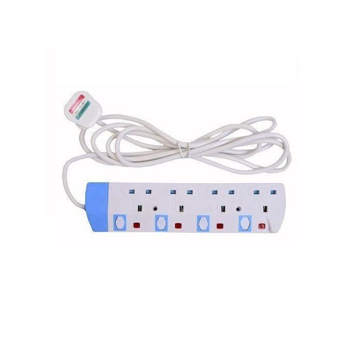 Power King 4 way power extension with switch + 6KG GAS REGULATOR + pipe and clips