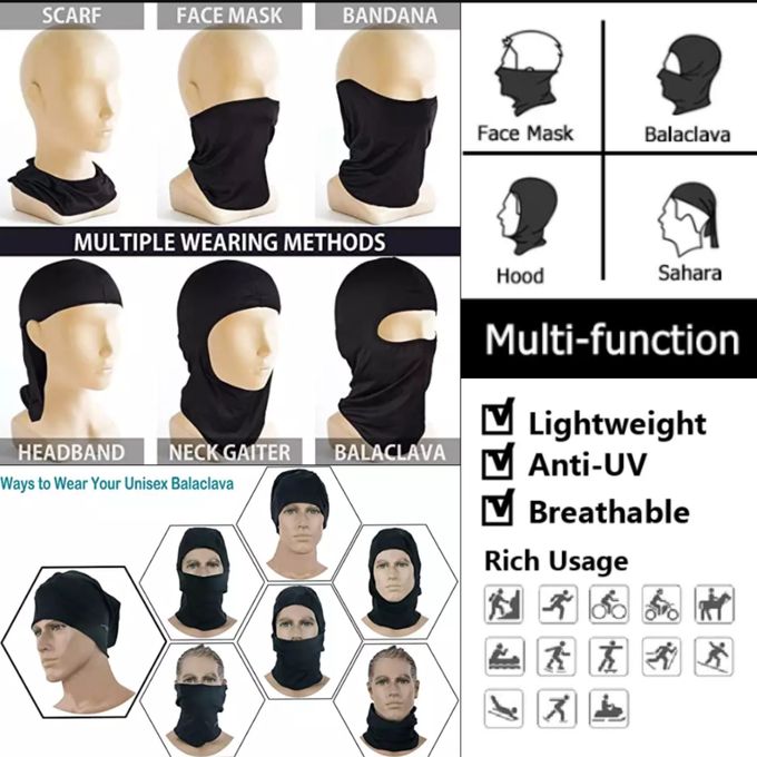 Ski Mask Balaclava +Free Black Silk Durag -Quality Guaranteed Products