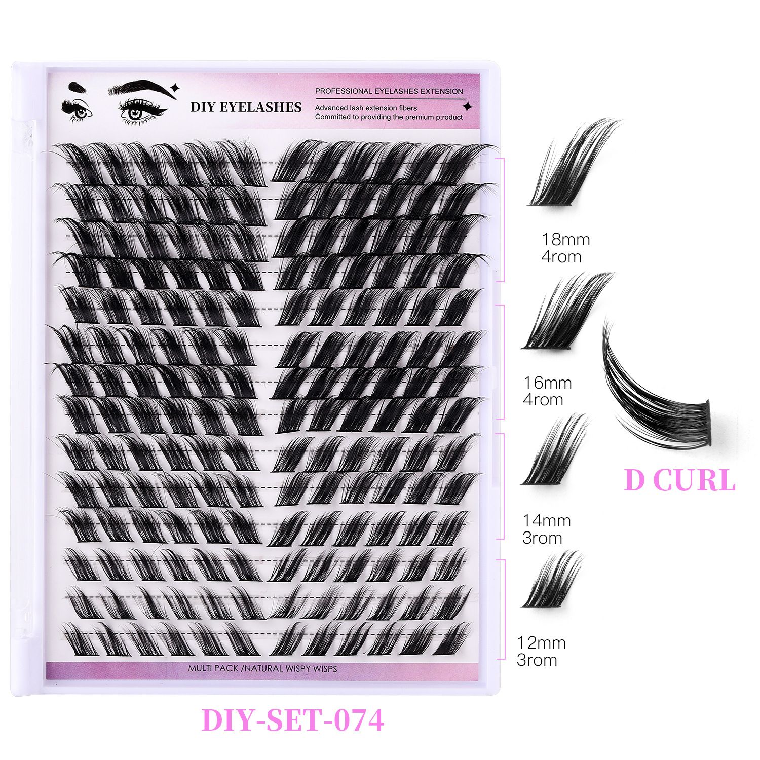 168clusters False eyelashes Natural thick false eyelashes