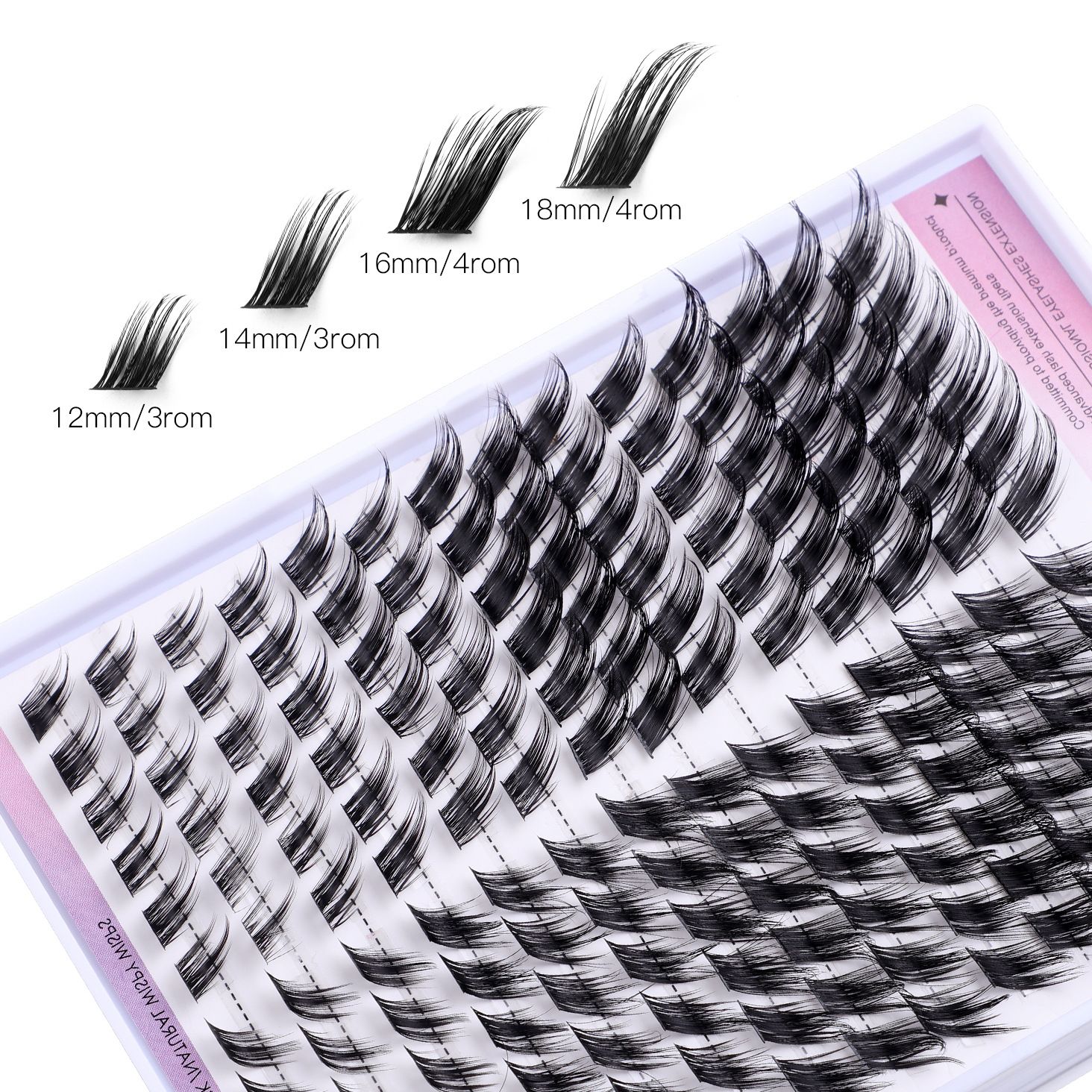 168clusters False eyelashes Natural thick false eyelashes