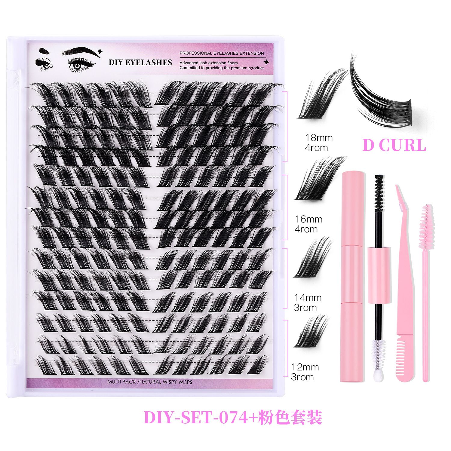 168clusters False eyelashes Natural thick false eyelashes