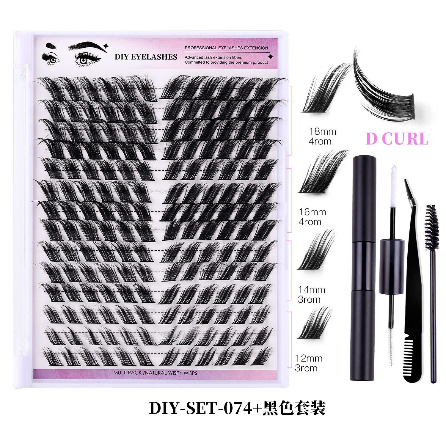 168clusters False eyelashes Natural thick false eyelashes