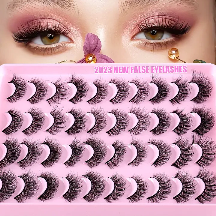 20pairs False Eye Lashes Natural thick false eyelashes, long eyelashes simulation