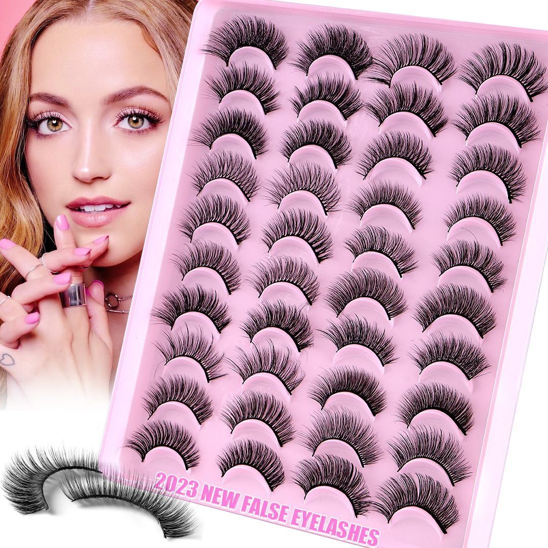 20pairs False Eye Lashes Natural thick false eyelashes, long eyelashes simulation