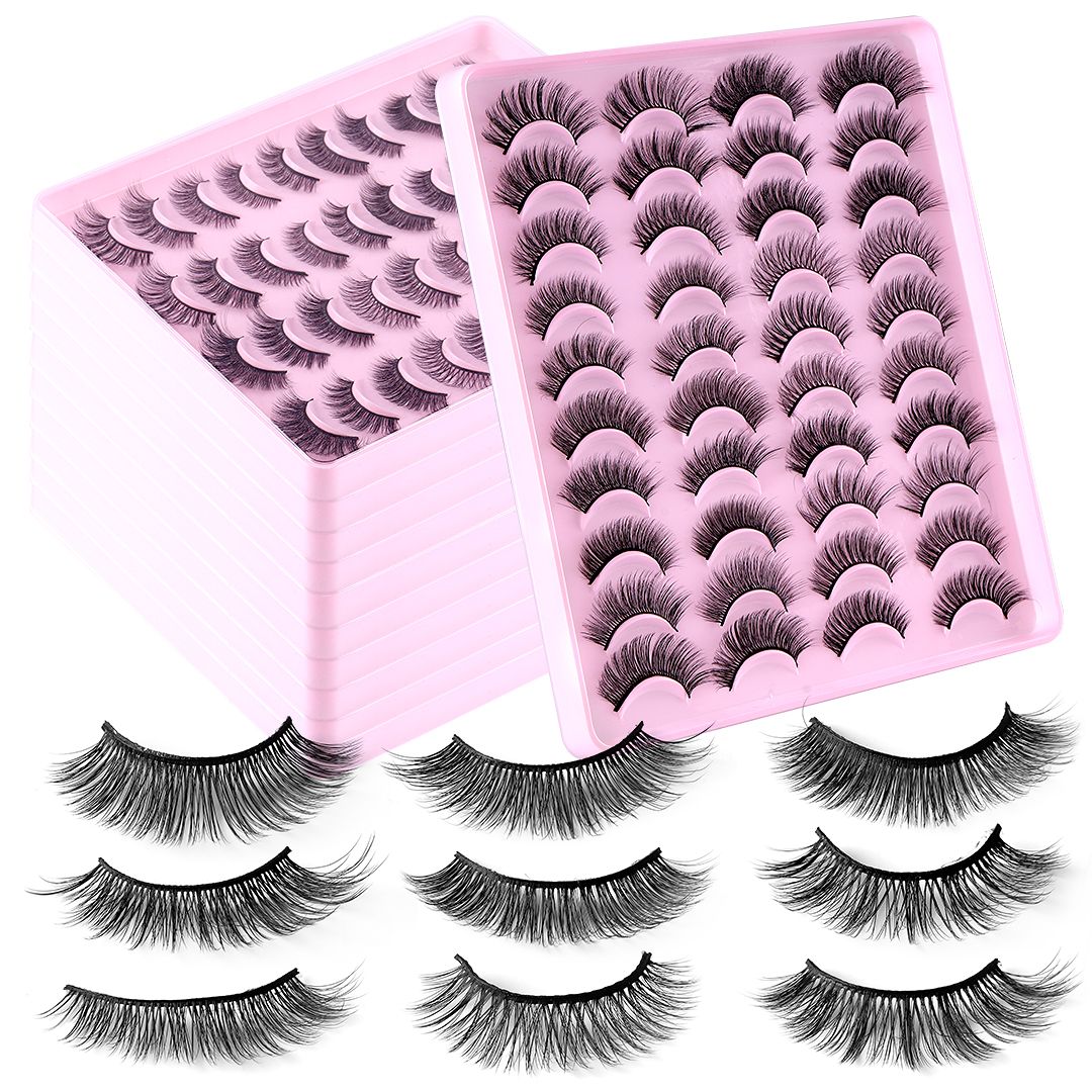 20pairs False Eye Lashes Natural thick false eyelashes, long eyelashes simulation
