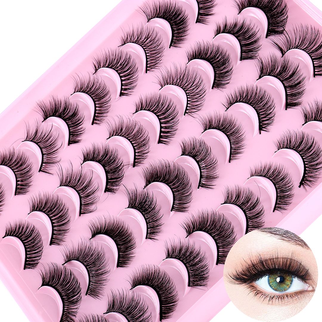20pairs False Eye Lashes Natural thick false eyelashes, long eyelashes simulation