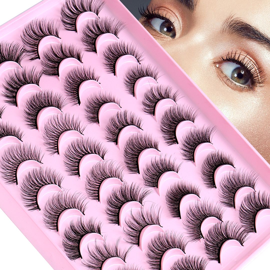 20pairs False Eye Lashes Natural thick false eyelashes, long eyelashes simulation