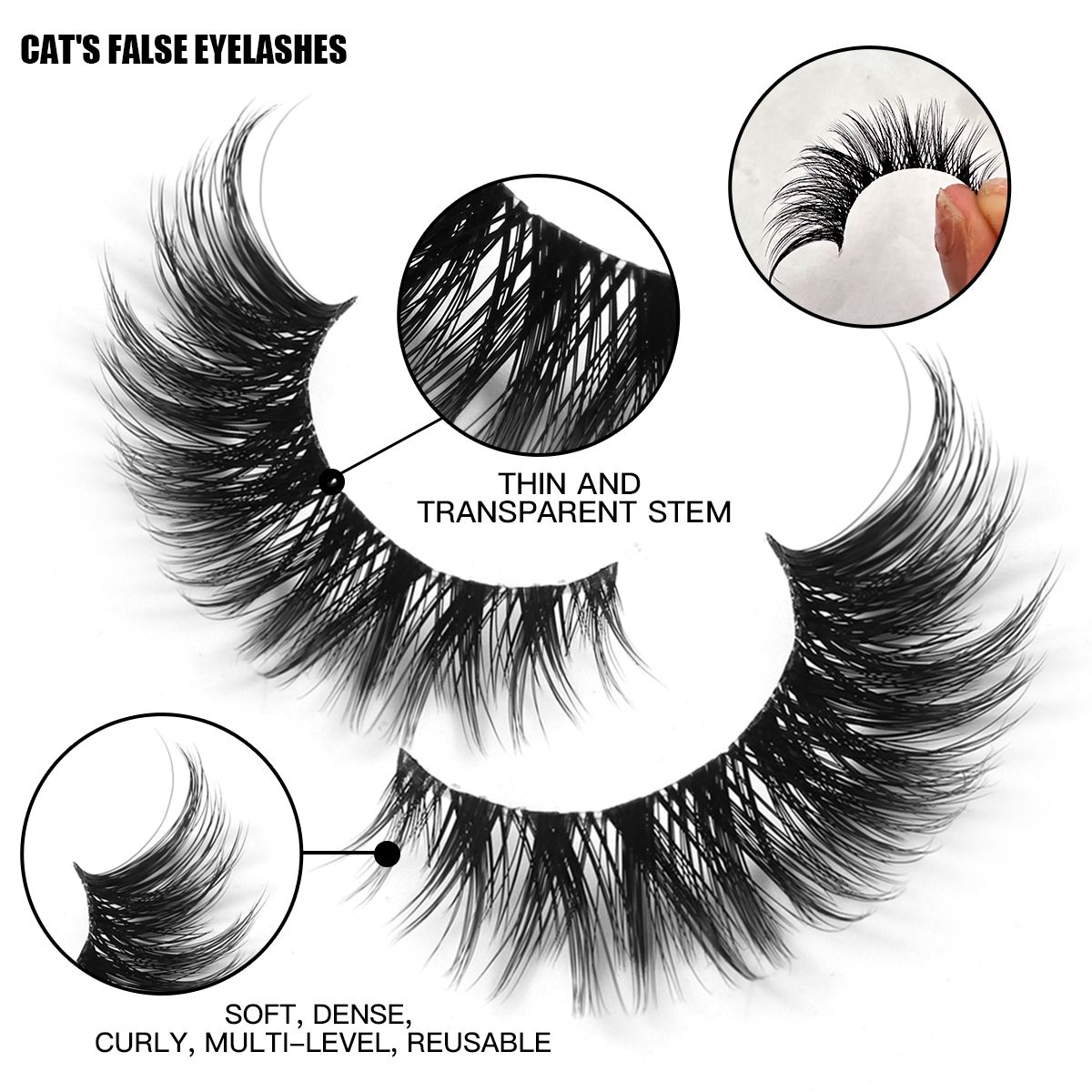 7pairs False Eye Lashes Natural thick false eyelashes, long eyelashes simulation